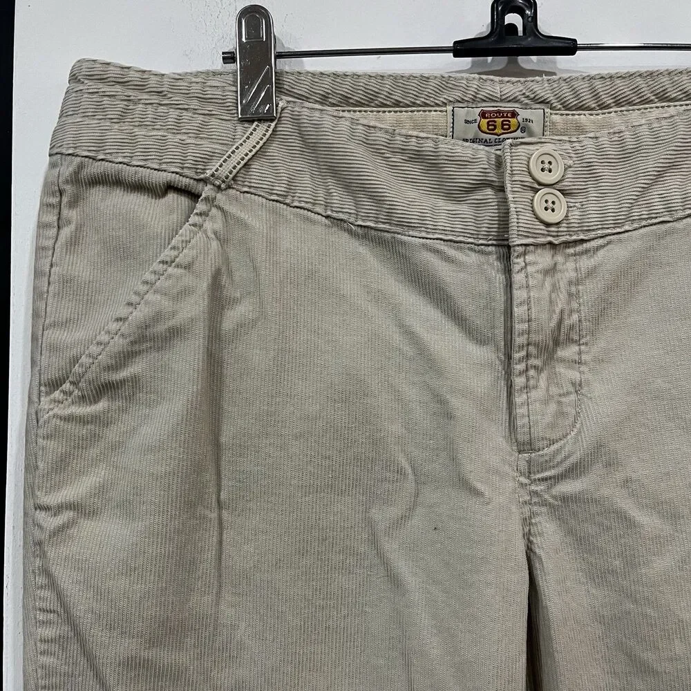 Route 66 Women’s Tan Corduroy Pants Size 8 Trousers Cotton